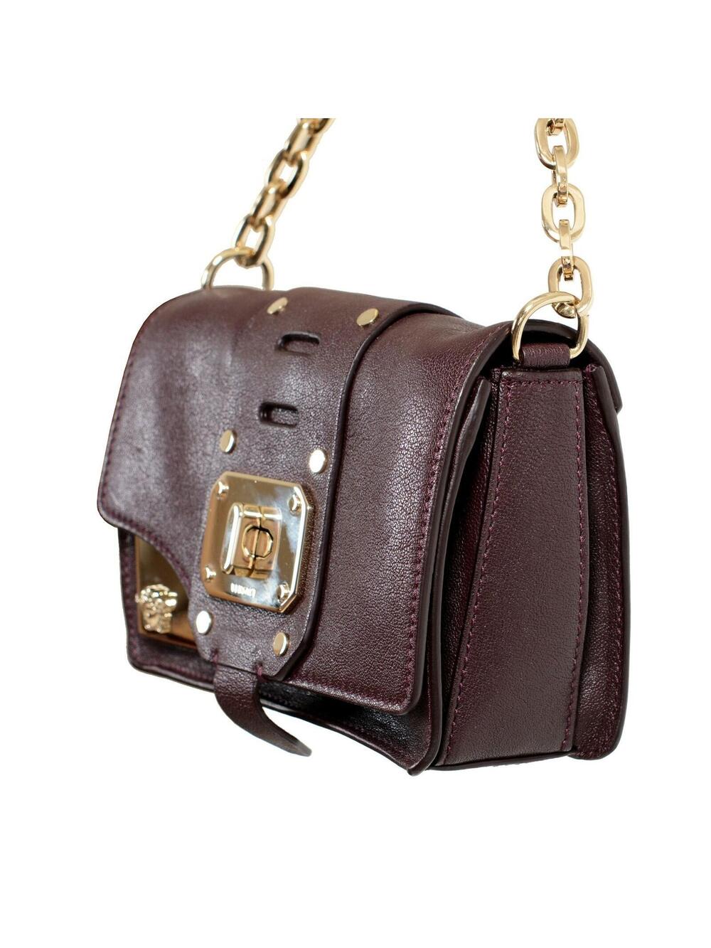Versace Leather Burgundy Women's #175373V52B - Picture 2 of 7